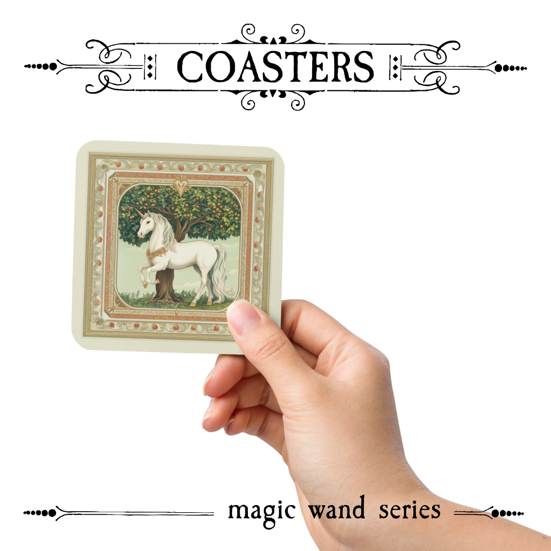 Unicorn motif and chestnut tree-inspired design