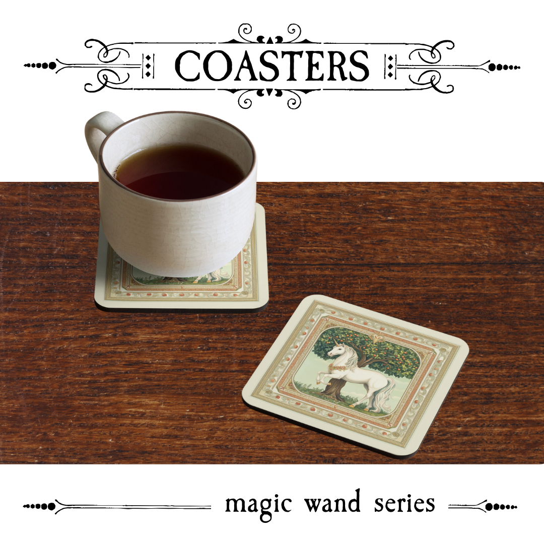 Unicorn motif and chestnut tree-inspired design