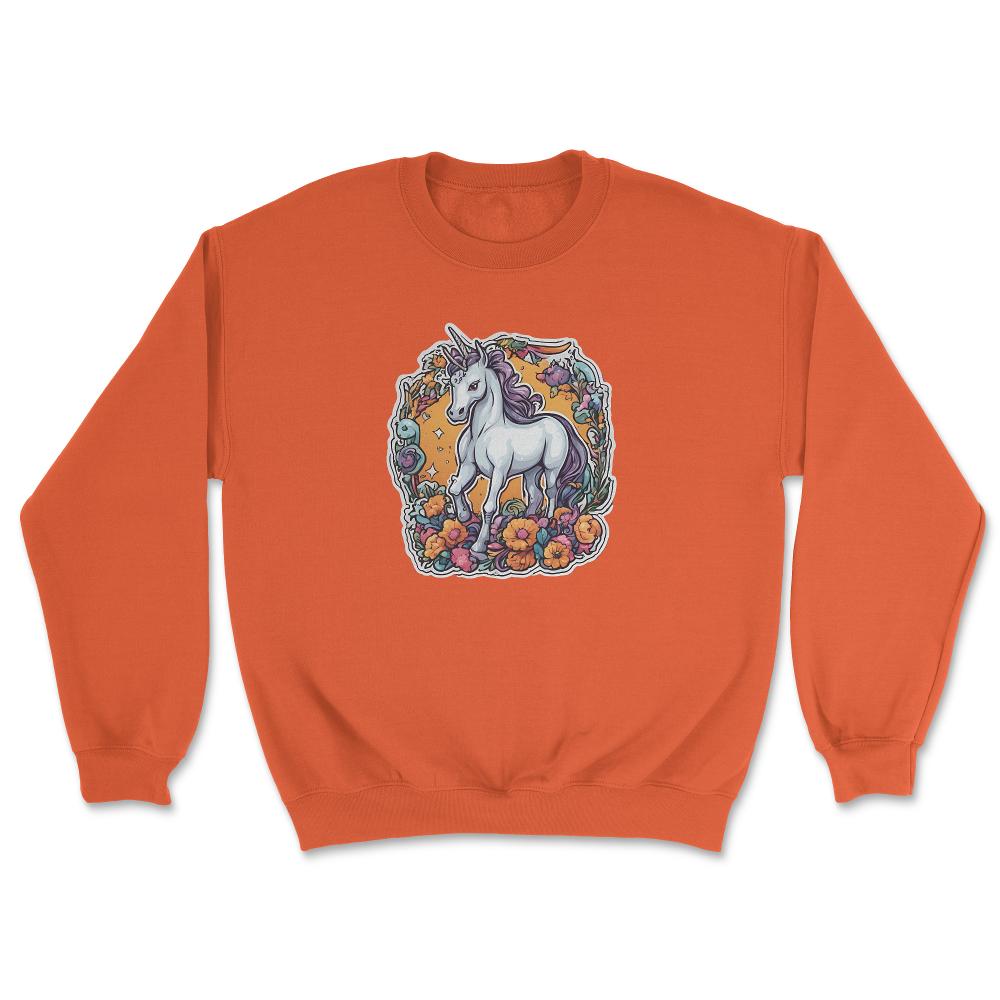 Unicorn_1 Unisex Sweatshirt - Orange