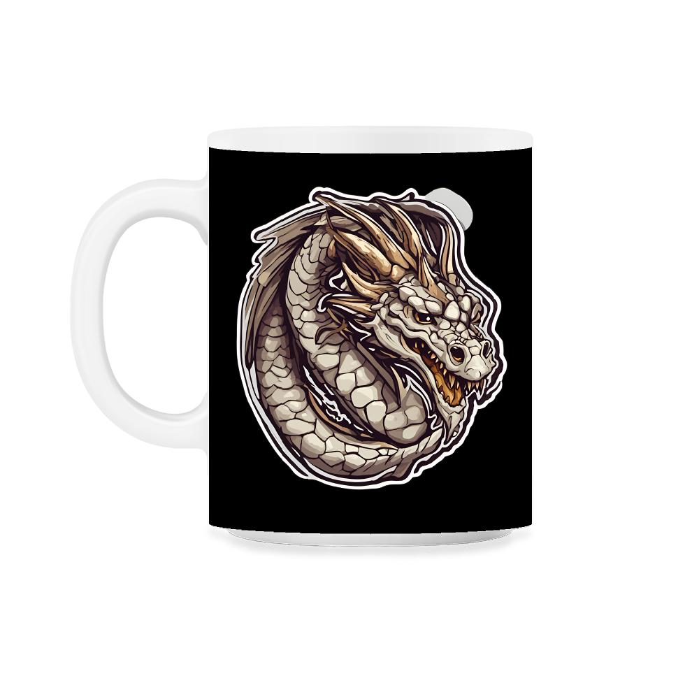 Dragon_2 11oz Mug - Black on White