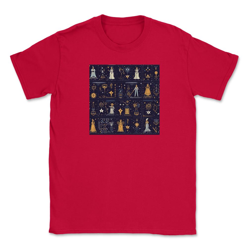 Tarot Card Design - Unisex T-Shirt - Red