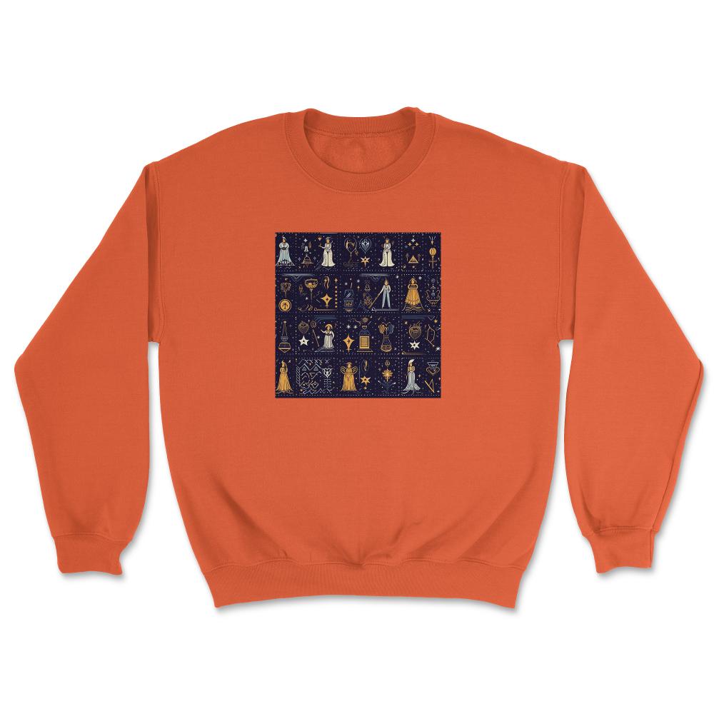Tarot Card Design Unisex Sweatshirt - Orange