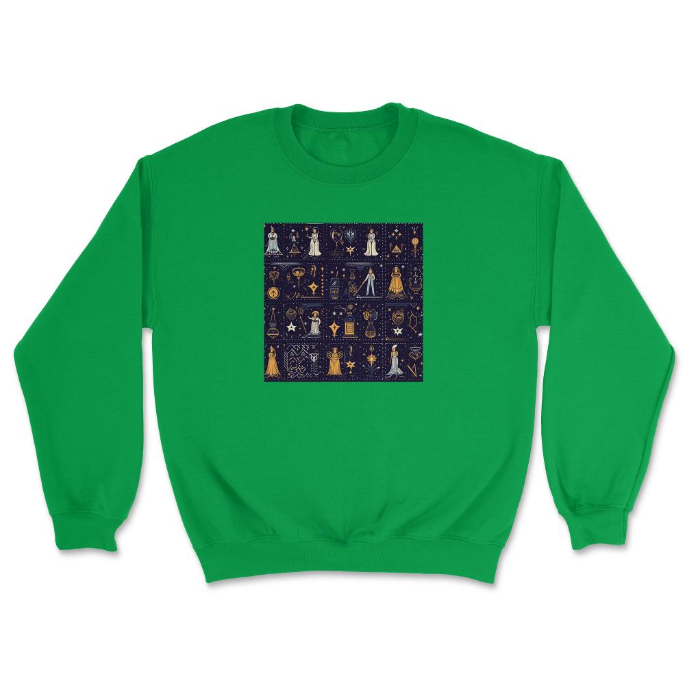 Tarot Card Design Unisex Sweatshirt - Irish Green